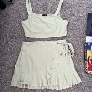 Shein Green 2 piece set L